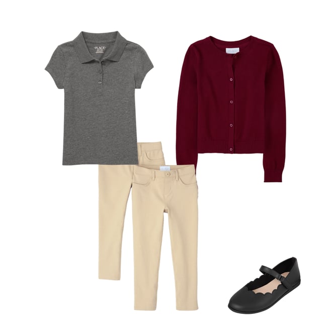 2nd bundle featuring 3 items which compliment Girls Uniform Ponte Knit Pull On Jeggings 2-Pack