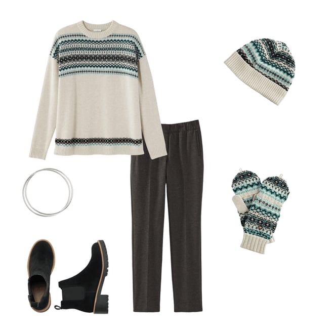 RELAXED FAIR ISLE SWEATER JJill