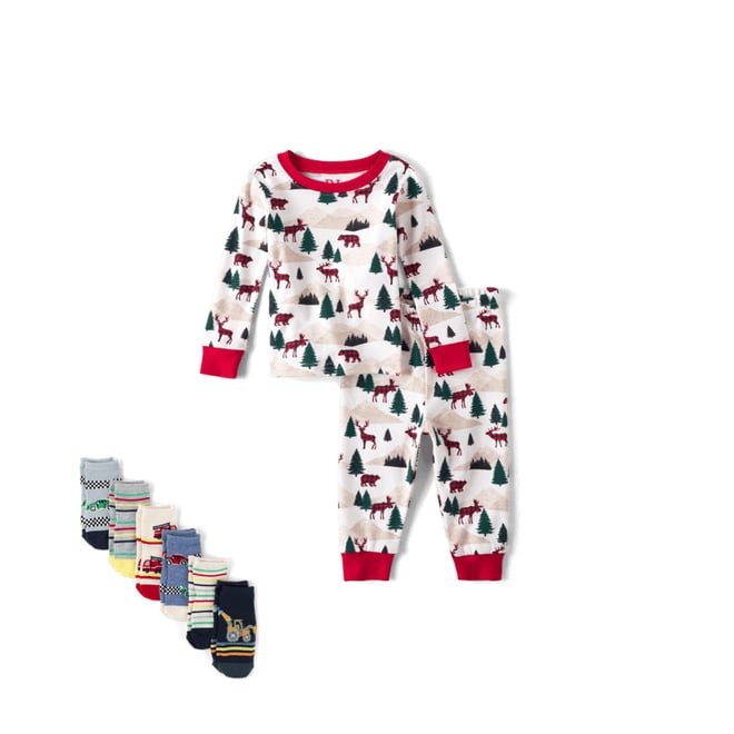 4th bundle featuring 1 items which compliment Baby And Toddler Matching Family Mountain Snug Fit Cotton Pajamas