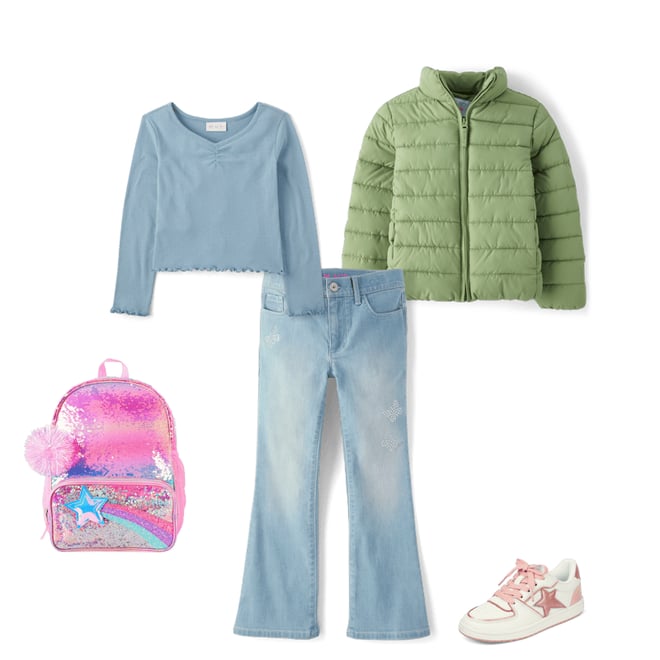 10th bundle featuring 4 items which compliment Girls Pointelle Ruched Top