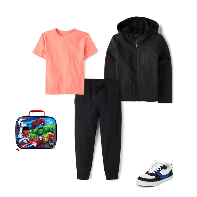 Boys Active Long Sleeve Cozy Tech Zip Up Hoodie - BLACK