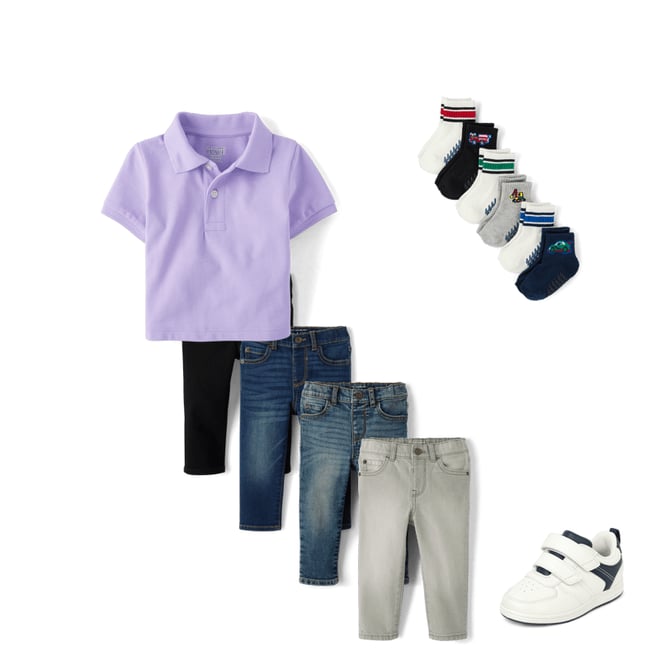 2nd bundle featuring 3 items which compliment Baby And Toddler Pique Polo