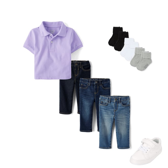1st bundle featuring 3 items which compliment Baby And Toddler Pique Polo