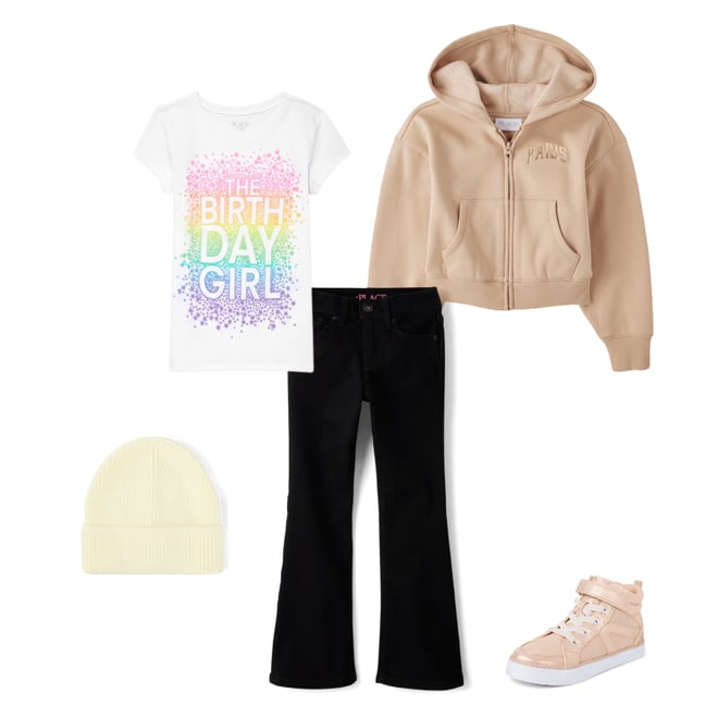 2nd bundle featuring 4 items which compliment Girls Birthday Graphic Tee