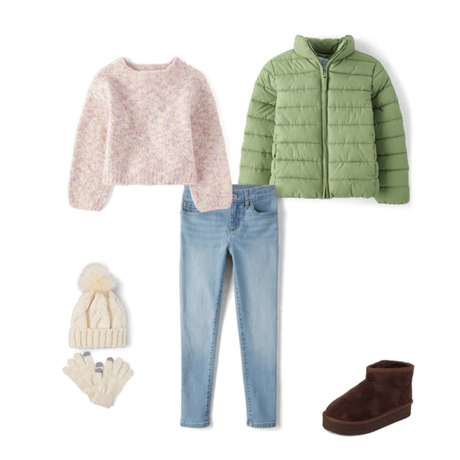 3rd bundle featuring 4 items which compliment Girls Cable Knit 2-Piece Cold Weather Set