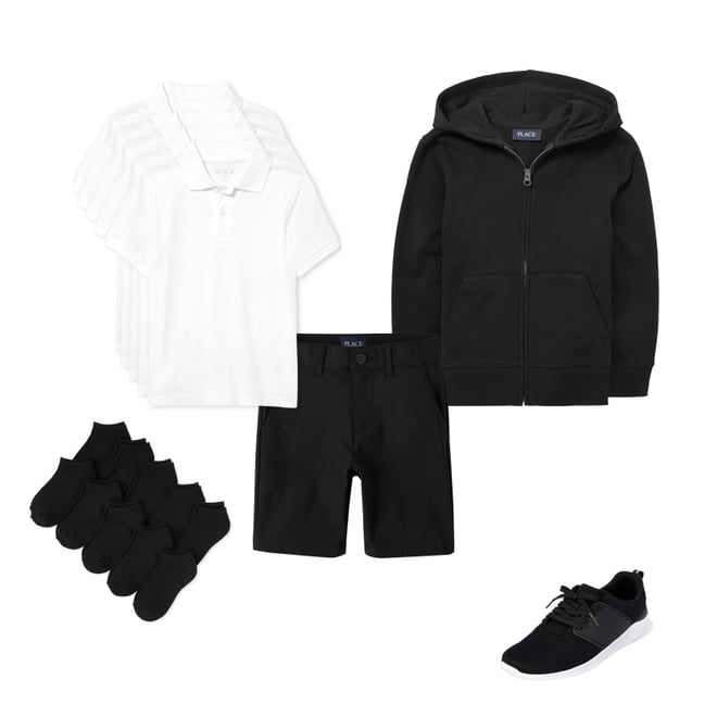 Kids Active Long Sleeve Zip Up Hoodie - BLACK | The