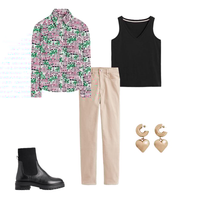 1st bundle featuring 4 items which compliment Sienna Cotton Shirt-Ivory, Botanical Greenhouse