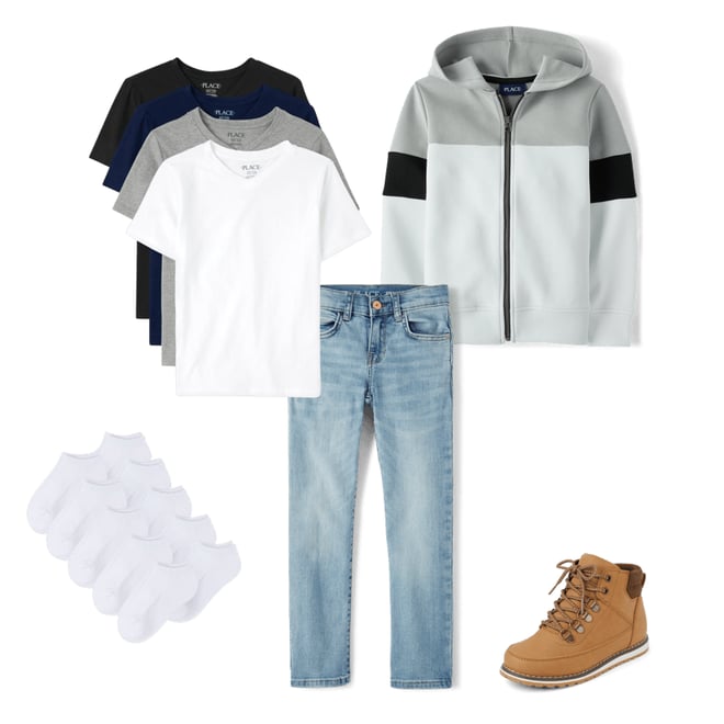 1st bundle featuring 4 items which compliment Boys Straight Jeans