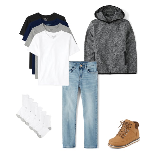 5th bundle featuring 4 items which compliment Boys Cozy Active Marl Hoodie