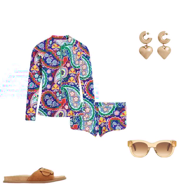 3rd bundle featuring 4 items which compliment Sun Safe Raglan Rash Vest