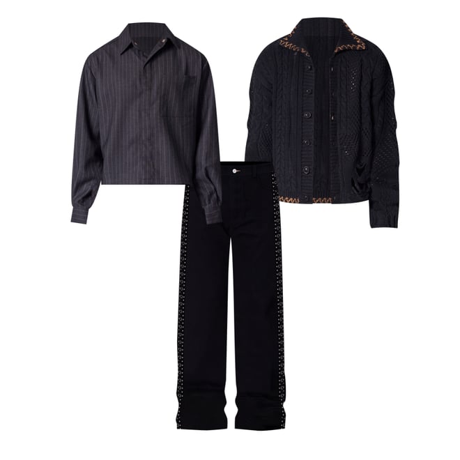 Suited Cropped L/S Shirt - Black | mnml | shop now Suited Cropped L/S Shirt - Black | mnml | shop now