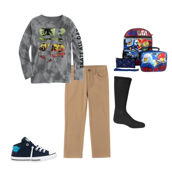 Boys 8 20 Skate All Day Skateboard Long Sleeve Graphic Tee - read description one piece millennium roblox