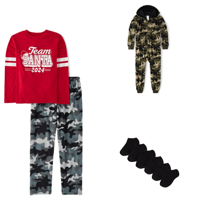 Boys camo pajamas sale