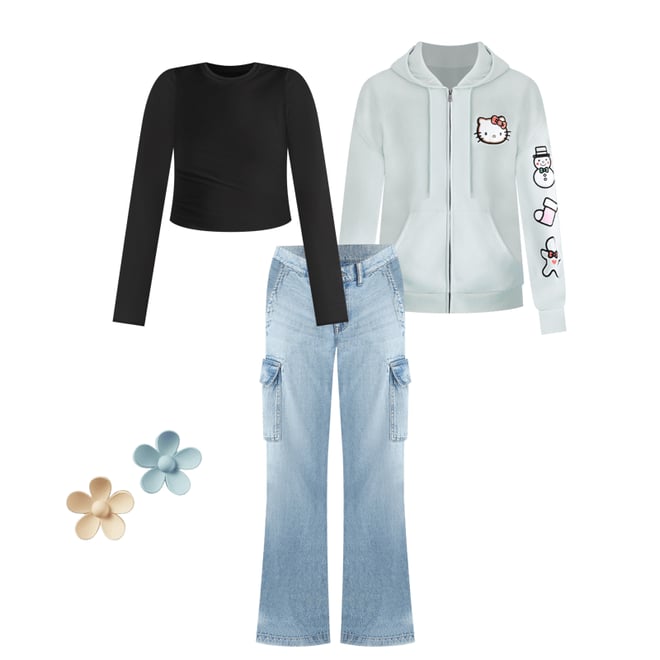 High-Rise Wide Leg Cargo Jean