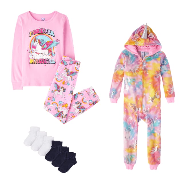 Unicorn fleece pajamas hotsell