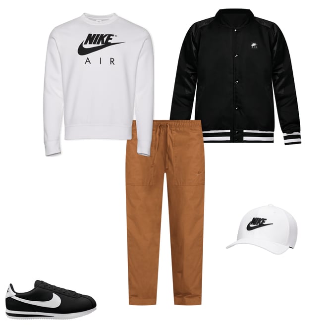 NIKE NSW VARSITY COAT LAB レザー Pコート XS Nike Sportswear NSW Destroyer Varsity Jacket Black Wool