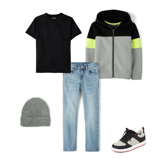 5th bundle featuring 4 items which compliment Boys Straight Jeans