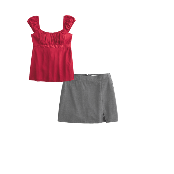 Easy Satin Tie Babydoll Top