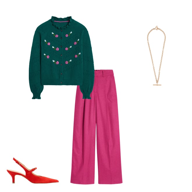 4th bundle featuring 3 items which compliment Mary Jane Slingback Heel-Post Box Red