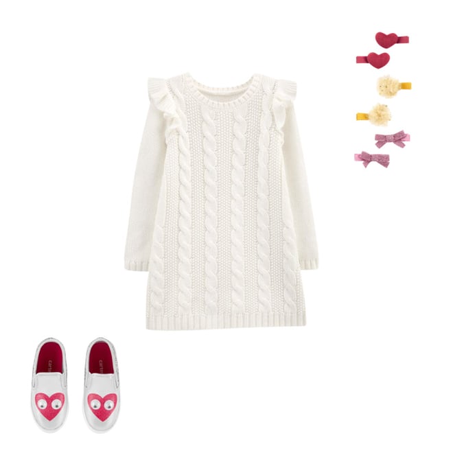 carter's cable knit sweater dress