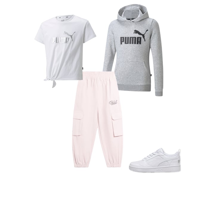 Essentials Logo Hoodie Big Kids PUMA