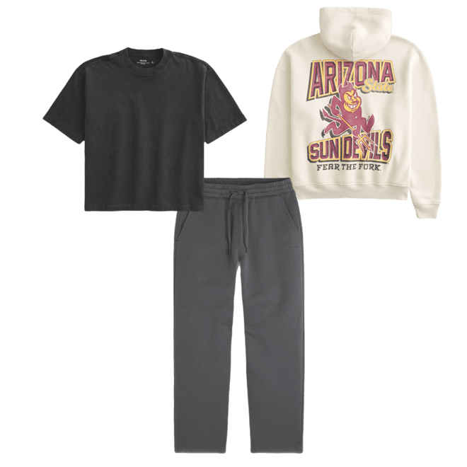Boxy Arizona State University Sun Devils Graphic Hoodie