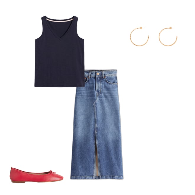 5 Pocket Denim Maxi Skirt-Mid Wash | Boden USA 5 Pocket Denim Maxi Skirt-Mid Wash | Boden USA