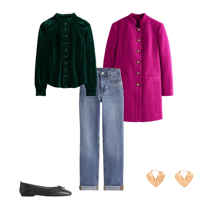 Hamilton Textured Coat-Vibrant Plum | Boden USA