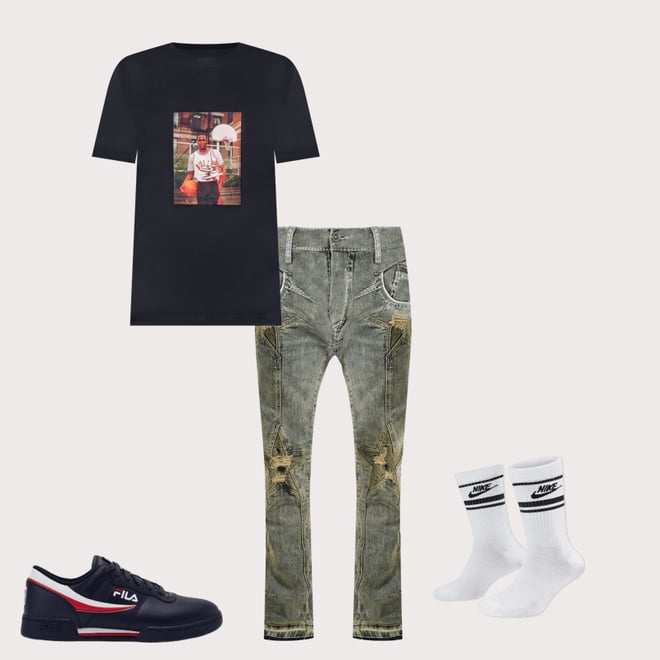 WAIMEA Stacked Moto Star Jeans