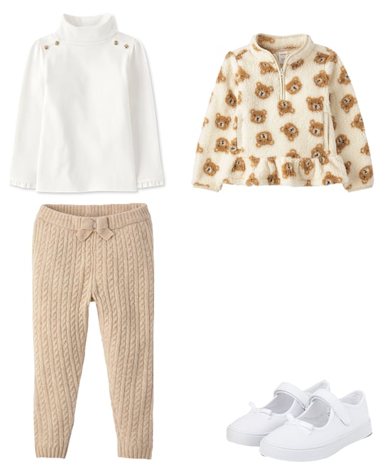 Boys Print Sherpa Half-Zip Pullover - Rustic Ranch - Hay stack