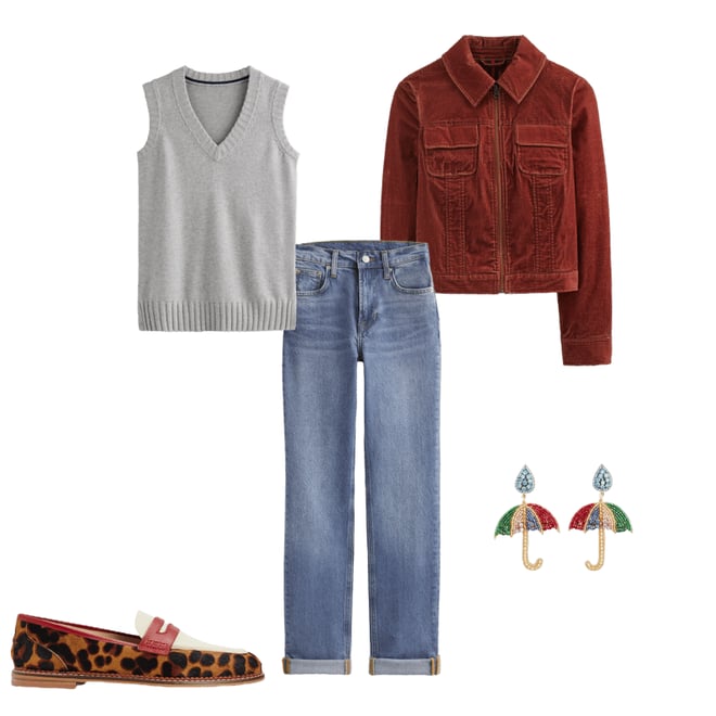 3rd bundle featuring 4 items which compliment Cord Zip Through Jacket