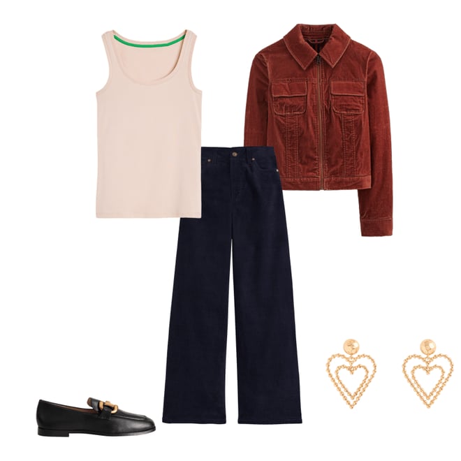 5th bundle featuring 4 items which compliment Cord Zip Through Jacket