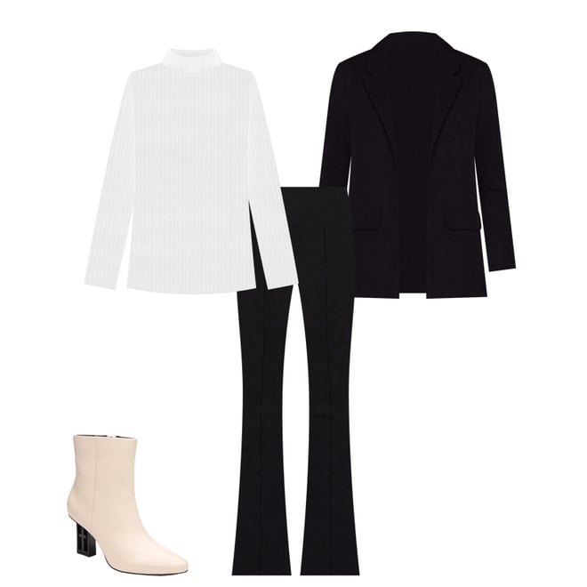 1st bundle featuring 3 items which compliment Mock Neck Long Sleeve Knit Top