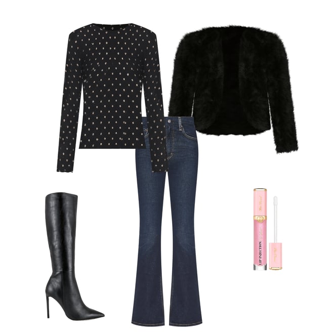1st bundle featuring 4 items which compliment Dotted Stretch Mesh Top