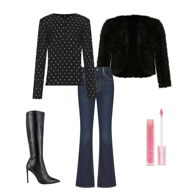 1st bundle featuring 4 items which compliment Dotted Stretch Mesh Top