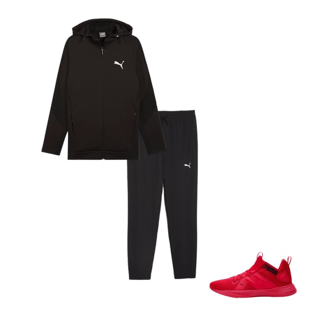 Puma joggers mens zip best sale