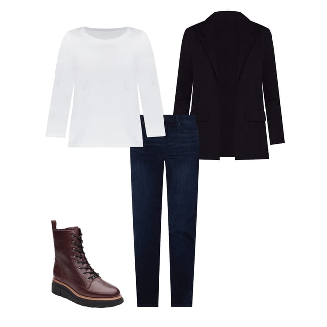 3rd bundle featuring 3 items which compliment 3/4 Sleeve Scoop Kneck Knit Tee
