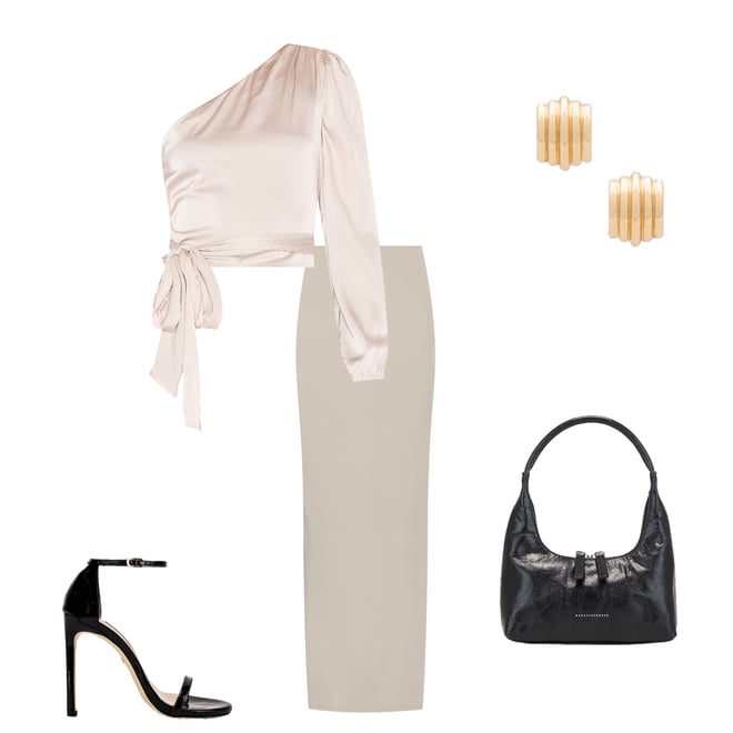 1st bundle featuring 4 items which compliment Matte Jersey Slim Skirt