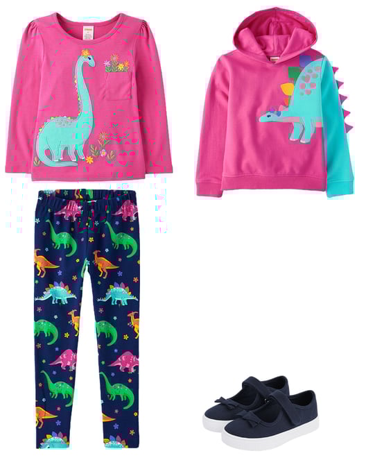 1st bundle featuring 3 items which compliment Girls Dino Fleece Hoodie