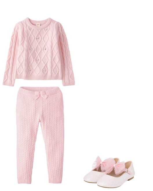 Girls Ballet Zip Up Hoodie - Tiny Dancer - Pressed rose