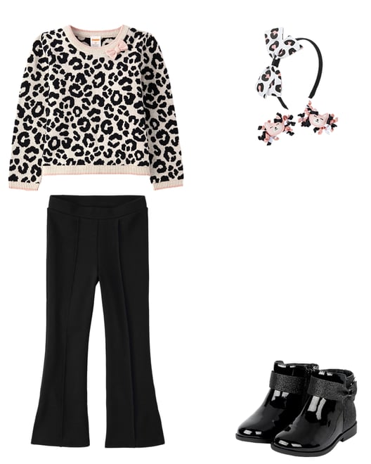 Girls leopard sweater sales