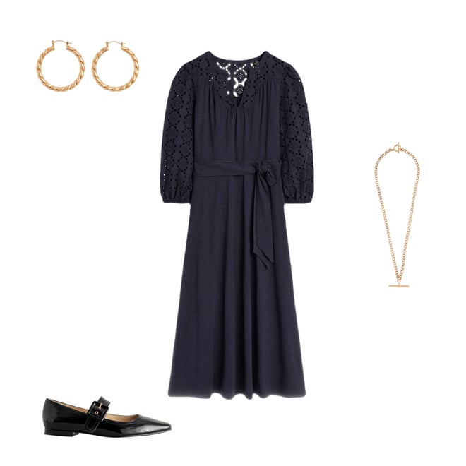 3rd bundle featuring 3 items which compliment Eden Broderie Jersey Dress-Navy