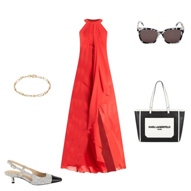 MEGHAN LA Aphrodite Halter Maxi Dress on SALE Saks OFF 5TH