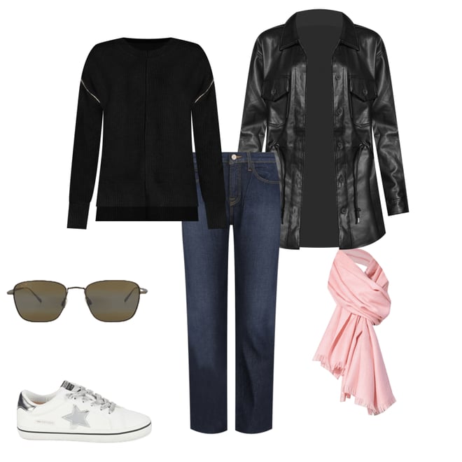 Leighton Faux Leather Shirt Jacket
