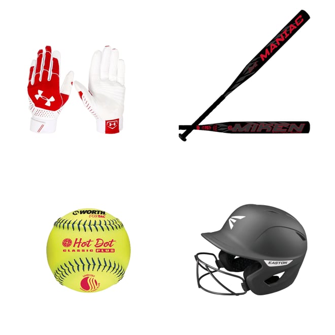 New Worth Usssa Classic Hot Dot Leather Slowpitch Softballs Pro Comp Lot outlet Of 11.