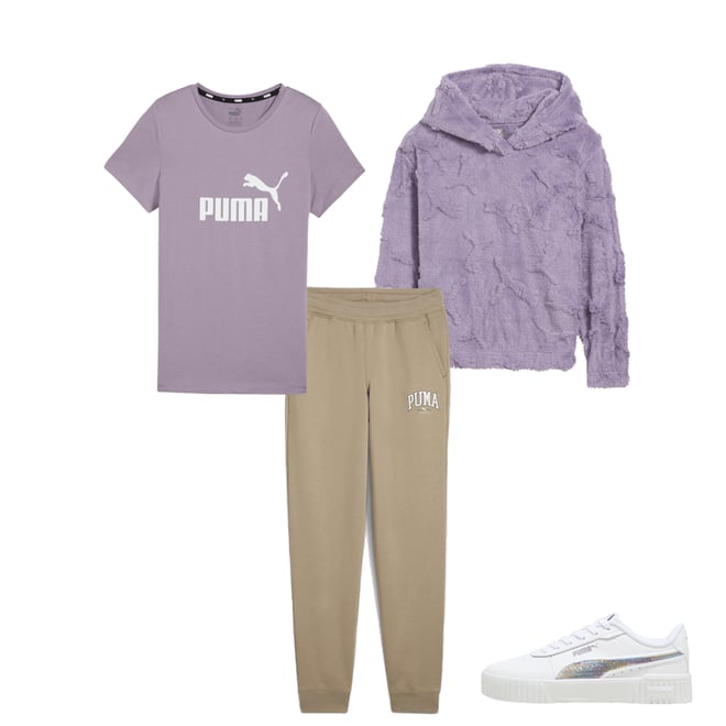 Embossed Logo Big Kids' Hoodie PUMA