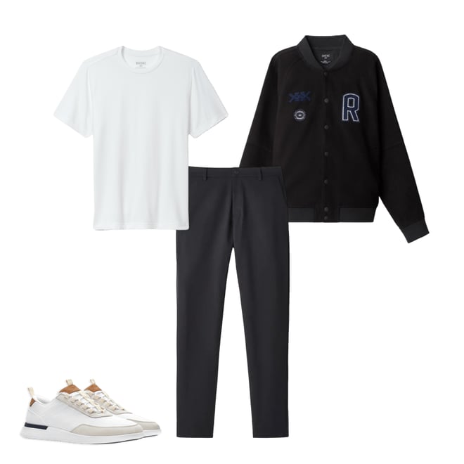 Bundle jacket top and sneakers