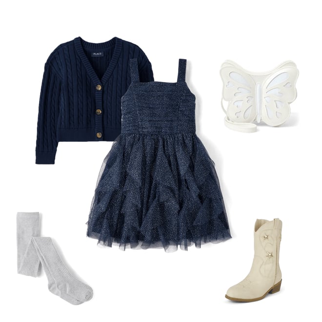 3rd bundle featuring 4 items which compliment Girls Cable Knit Cardigan