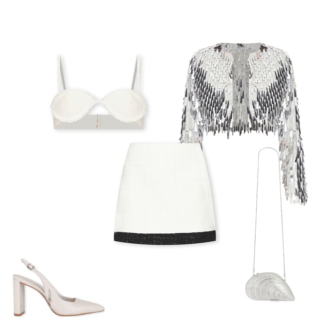 1st bundle featuring 4 items which compliment Bridget Oyster Shell Clutch