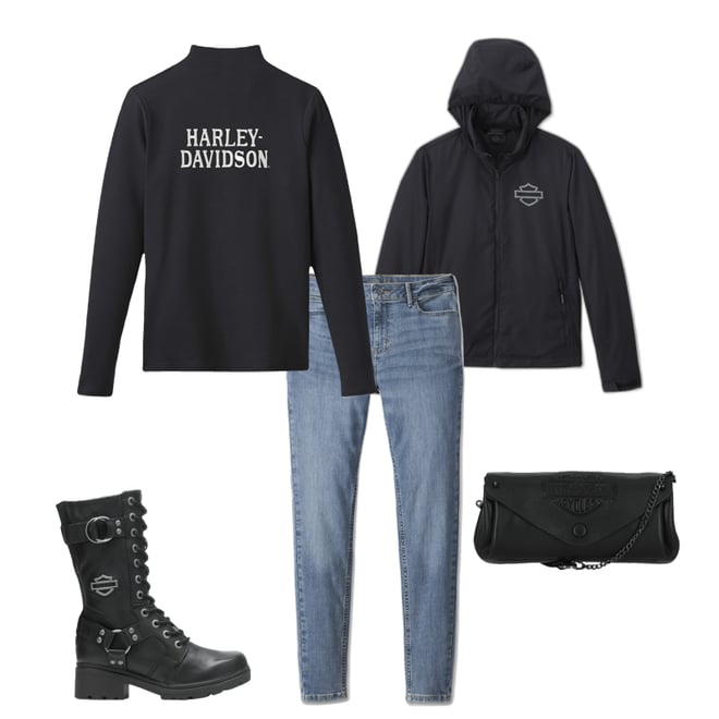 Women's Superstar Milwaukee Mockneck - Harley Black | Harley
